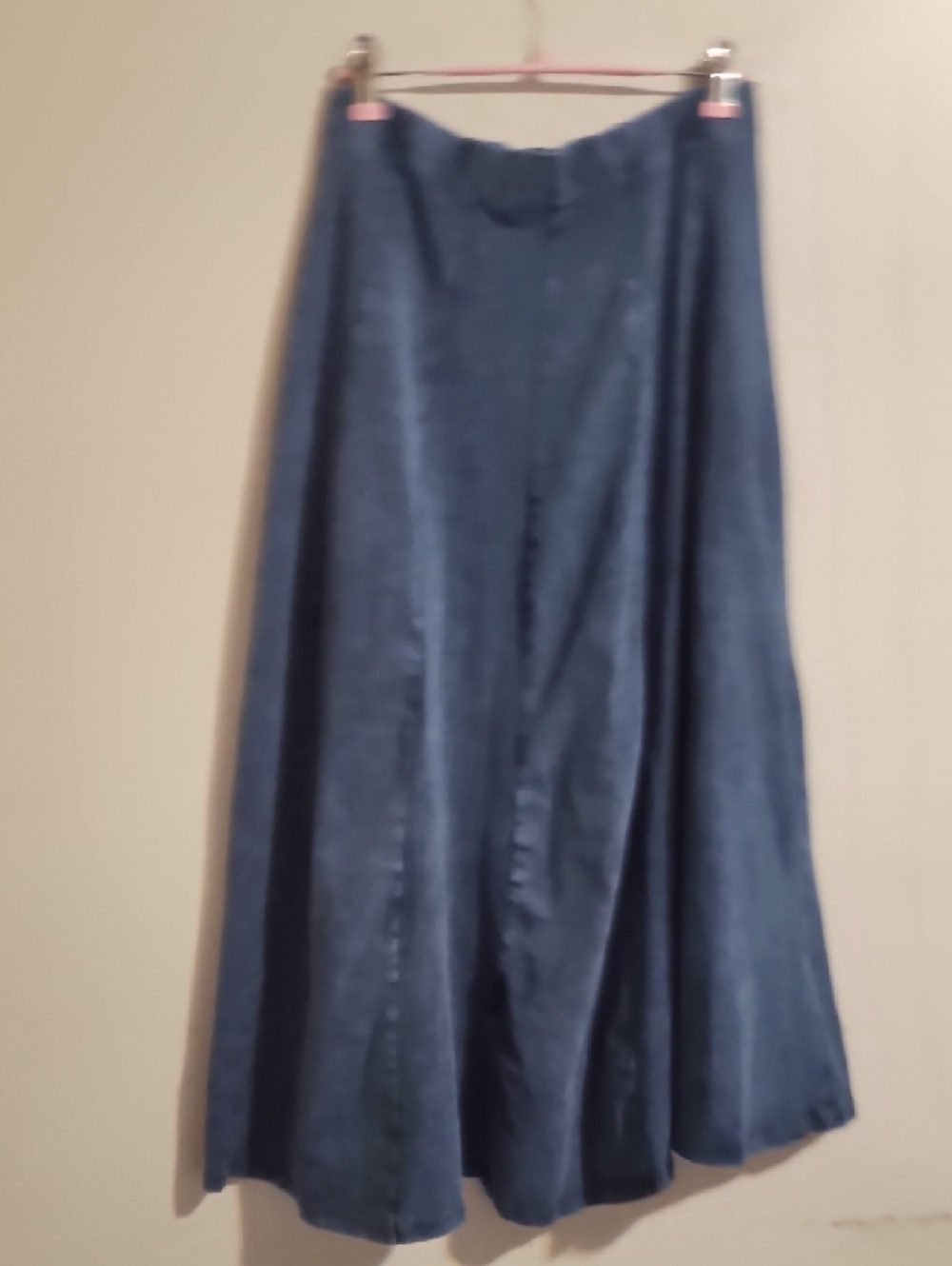 Classic Denim-Style Maxi Skirt in Dusty Blue - Picture 5 of 5
